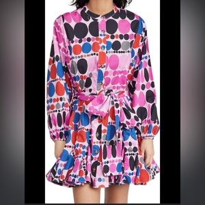 Rhode Emma Dress- colorful polka dotted dress with removable tie